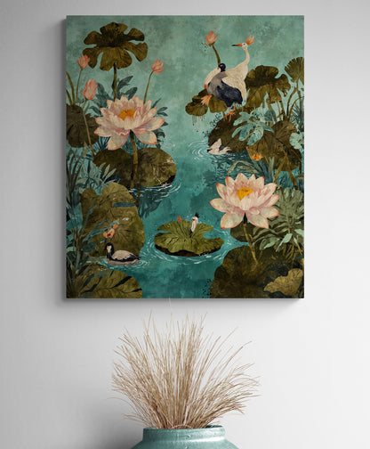 Lotus Pond - Canvas Art