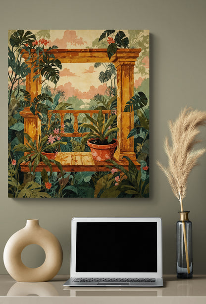 Golden Veranda - Canvas Art