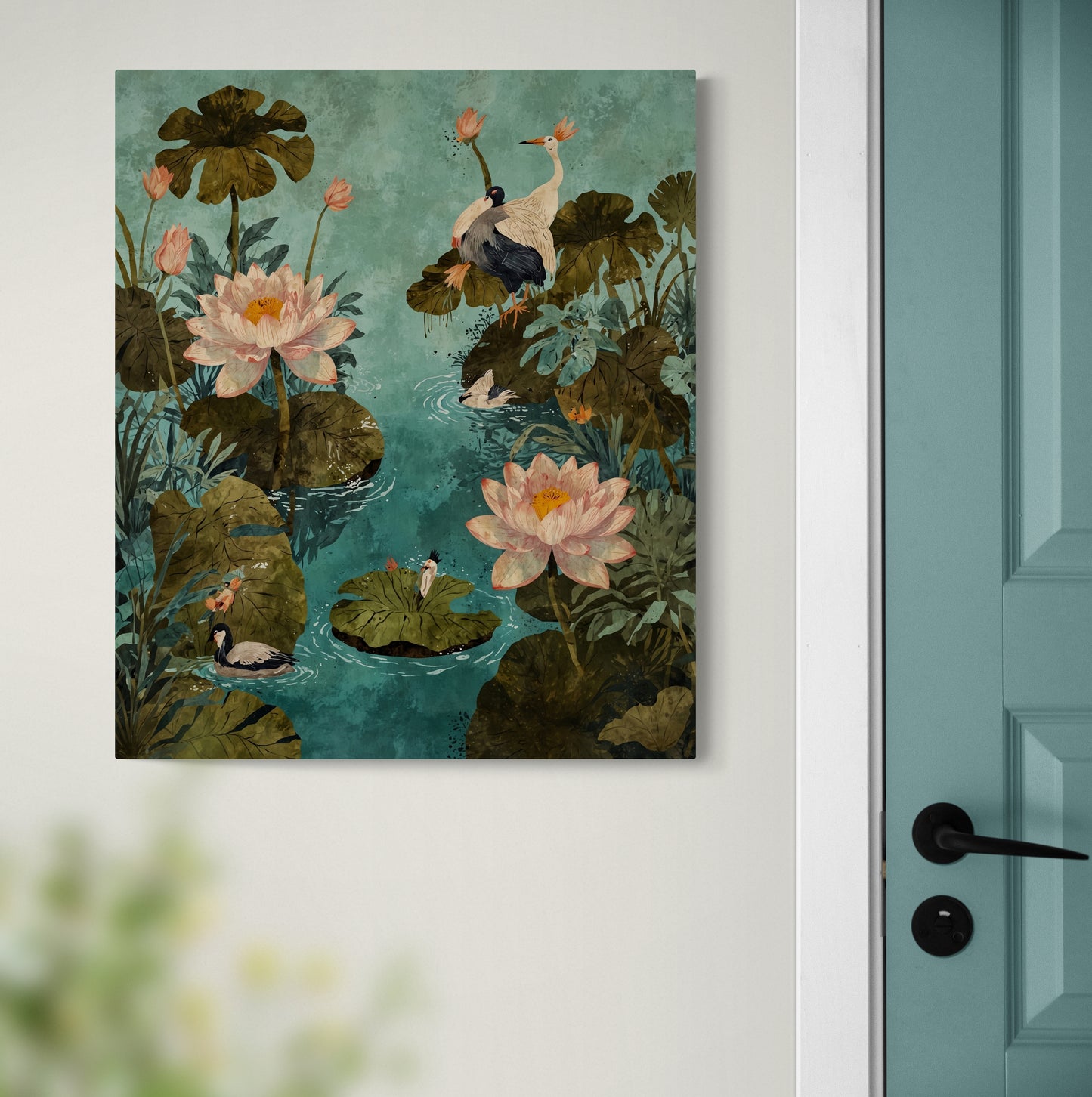 Lotus Pond - Canvas Art