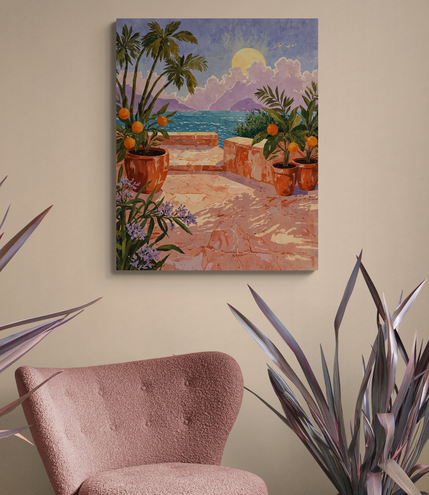 Terrace of Golden Light - Canvas Art