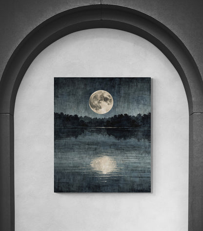Moon in the Lake - Canvas Art