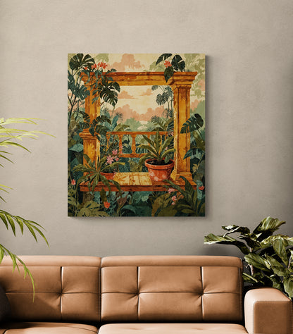 Golden Veranda - Canvas Art