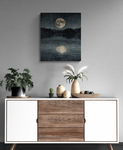Moon in the Lake - Canvas Art