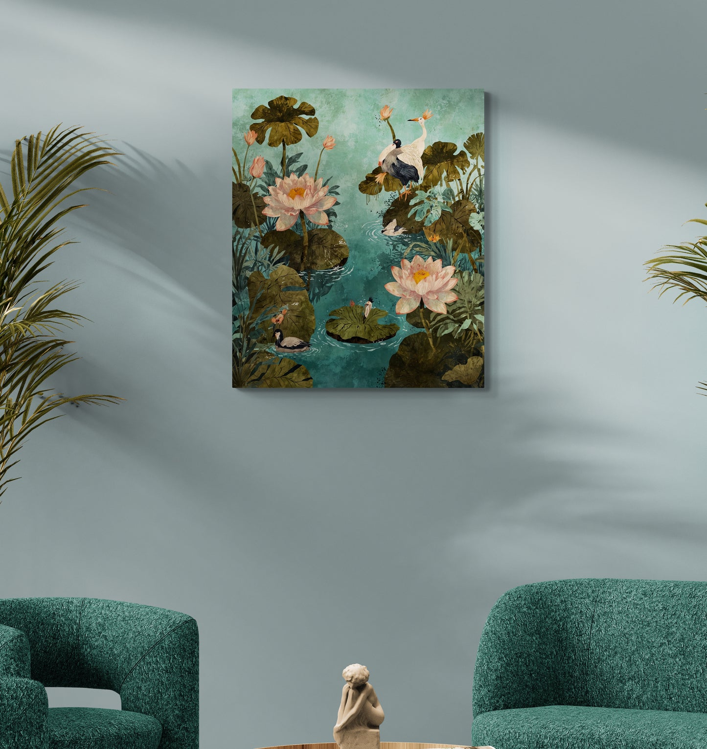 Lotus Pond - Canvas Art
