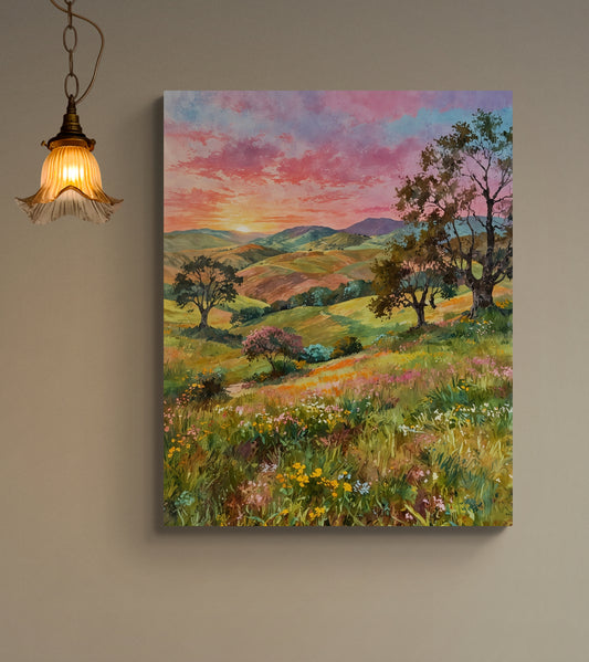 Sun-Kissed Hills Beyond - Canvas Art