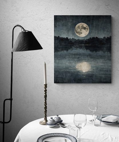 Moon in the Lake - Canvas Art
